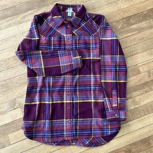 Duluth Trading Co Folklore Flannel Tunic, M